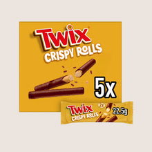 Twix Milk Chocolate Crispy Rolls Snack Bar Bars 5 Pack 5 x 22.5g