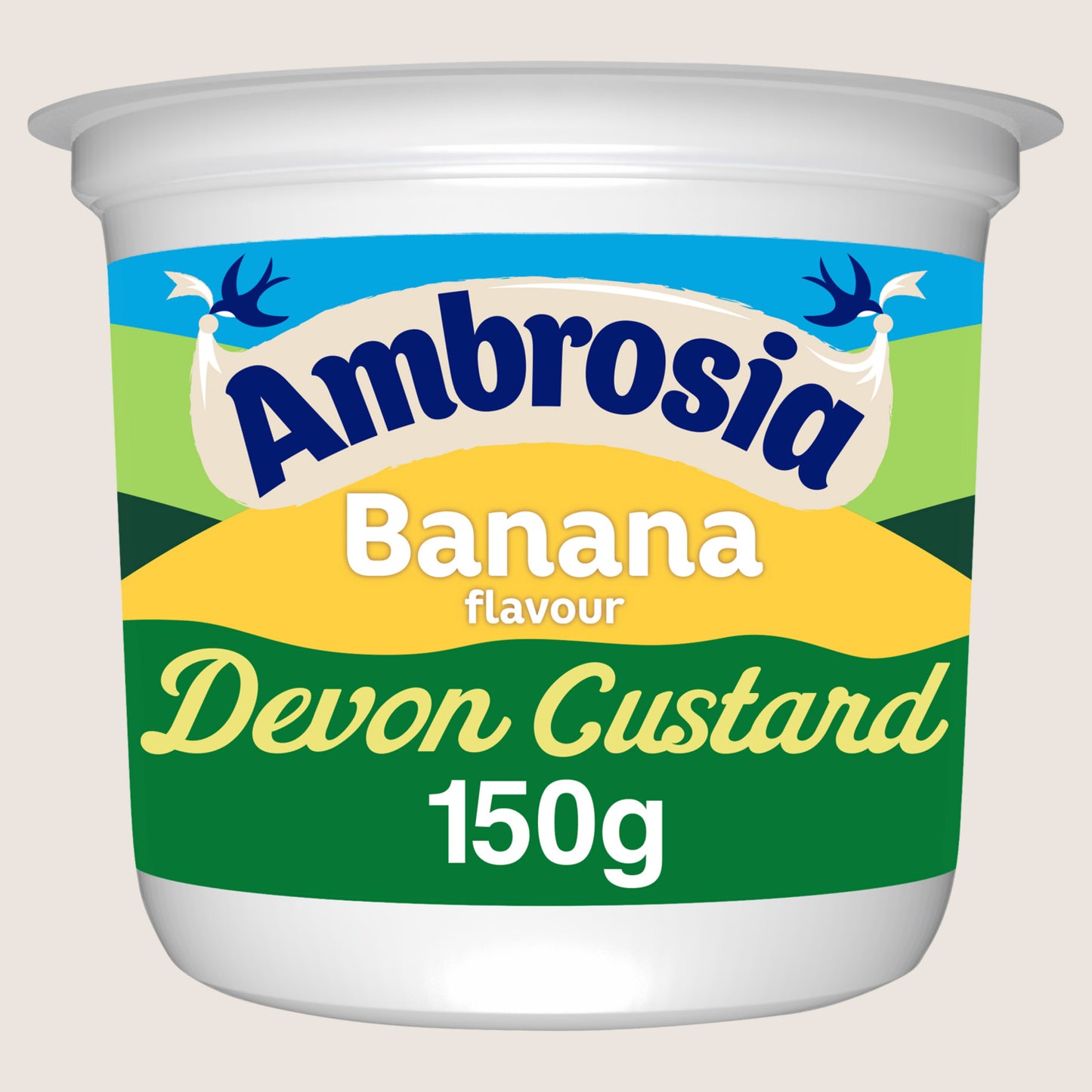 Ambrosia Banana Custard Dessert Snack Pot No Artificial Additives 150g