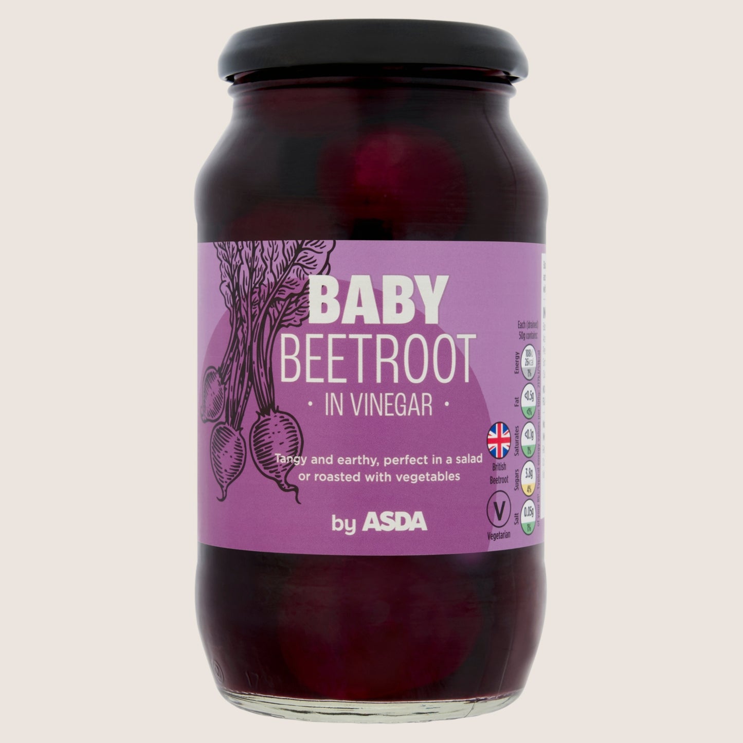 ASDA Baby Beetroot in Vinegar No Artificial Additives 286g