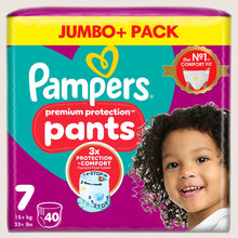 Pampers Premium Protection Nappy Pants Size 7, , + Jumbo+ Pack Dermatologist Tested 40 Nappie 15kg