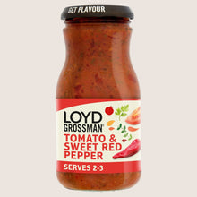 Loyd Grossman Tomato & Sweet Red Pepper Pasta Sauce No Artificial Additives 350g