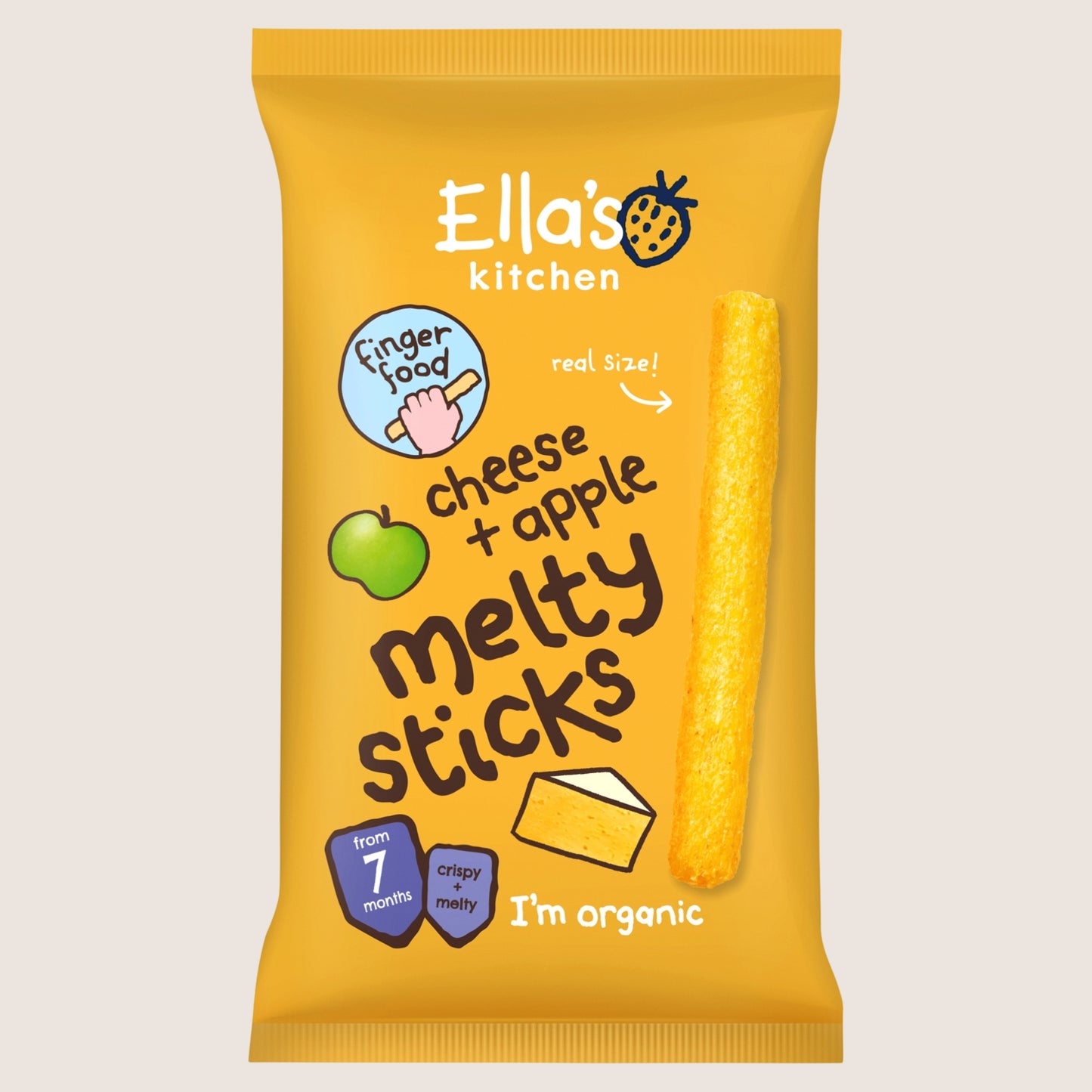 Ella's Kitchen Cheese + Apple Melty Sticks from 7 Months Gentle Formula 16g