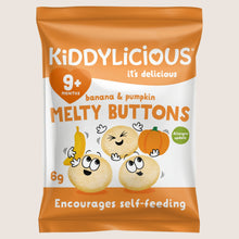Kiddylicious Banana & Pumpkin Melty Buttons 9+ Months Gentle Formula 6g