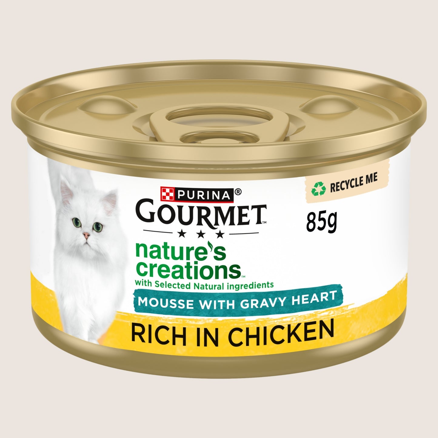 Gourmet Nature's Creations Gravy Heart Chicken Wet Cat Food With Taurine 85g