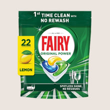 Fairy Original Power Dishwasher Tablets Lemon, 22 Capsules