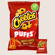 Cheetos Puffs Sweet & Spicy Snacks Crisps Multipack 6 x 13g