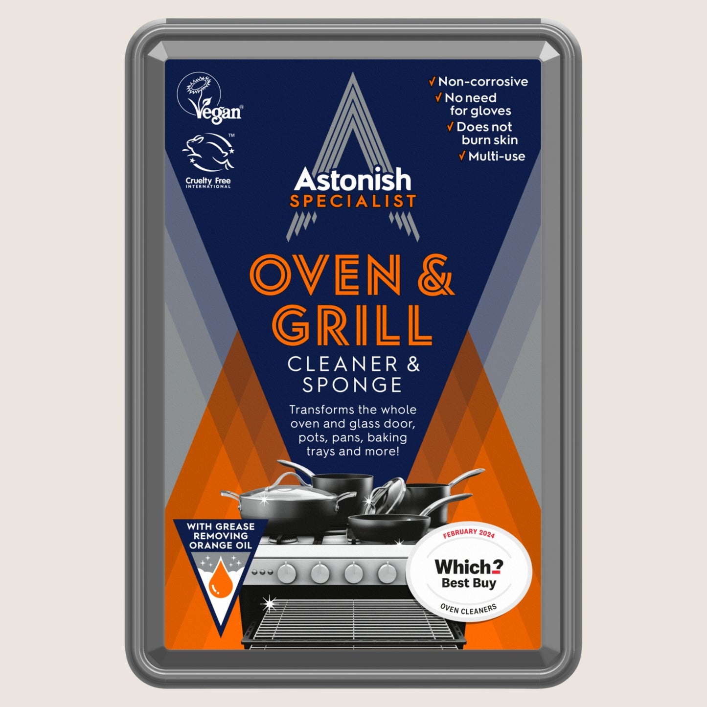 Astonish Specialist Oven & Grill Cleaner & Sponge 250g