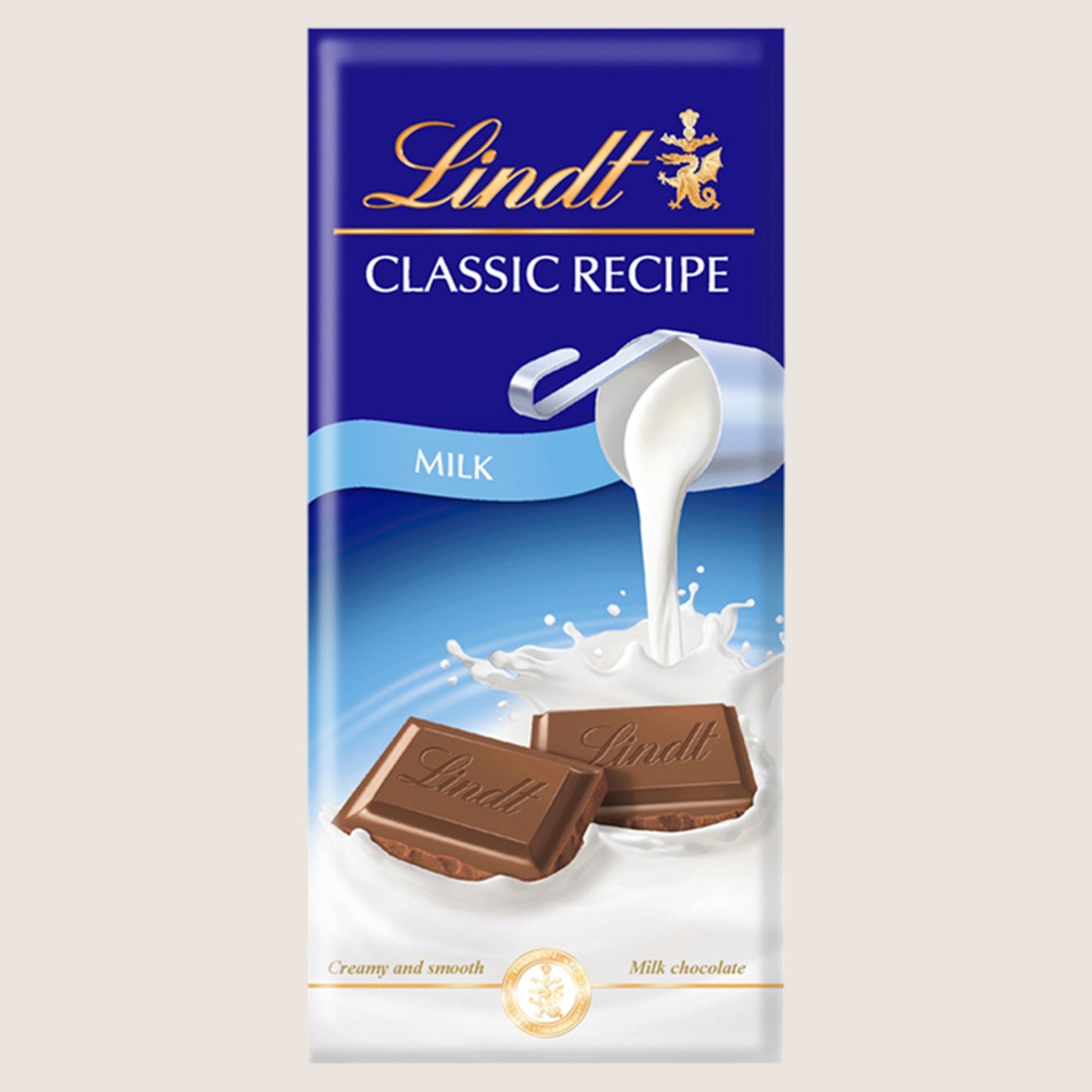 Lindt Classic Recipe Milk Chocolate Bar 100g