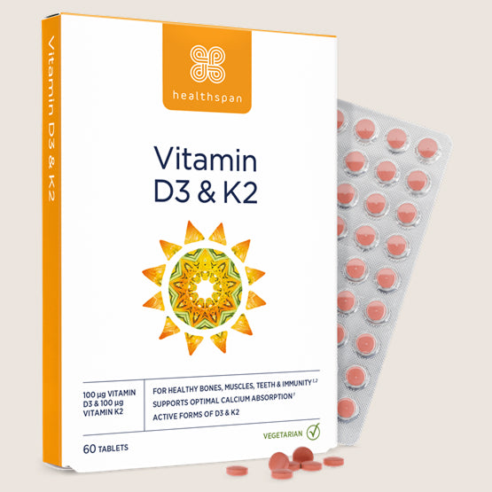 Healthspan Vitamin D3 & K2 60 tablets