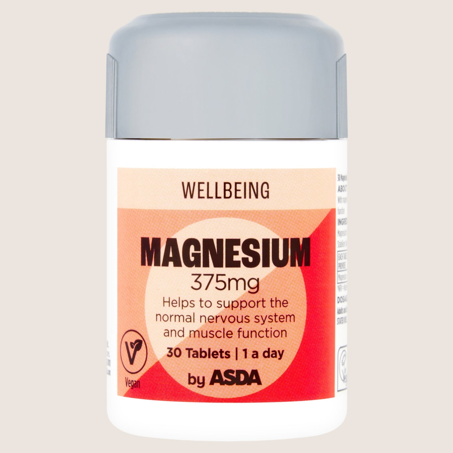 ASDA Wellbeing Magnesium 375 Mg Tablets 1 a Day