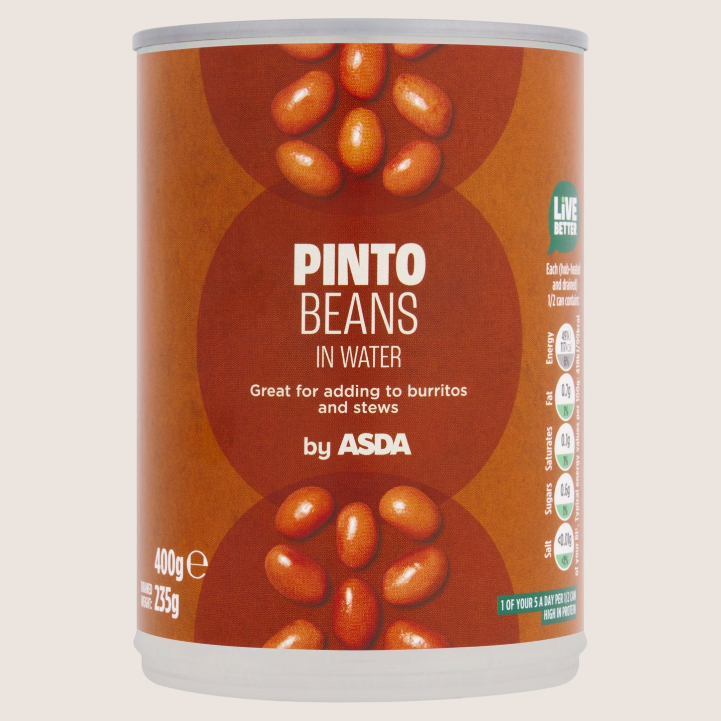 ASDA Pinto Beans in Water In Spring Water 400g