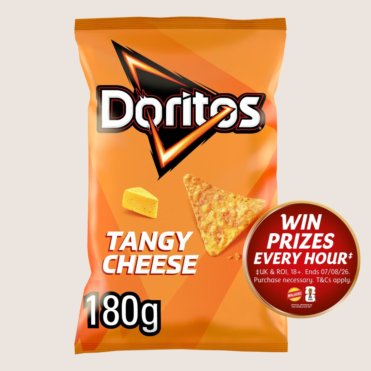 Doritos Tangy Cheese Tortilla Chips Sharing Crisps No Artificial Additives 180g