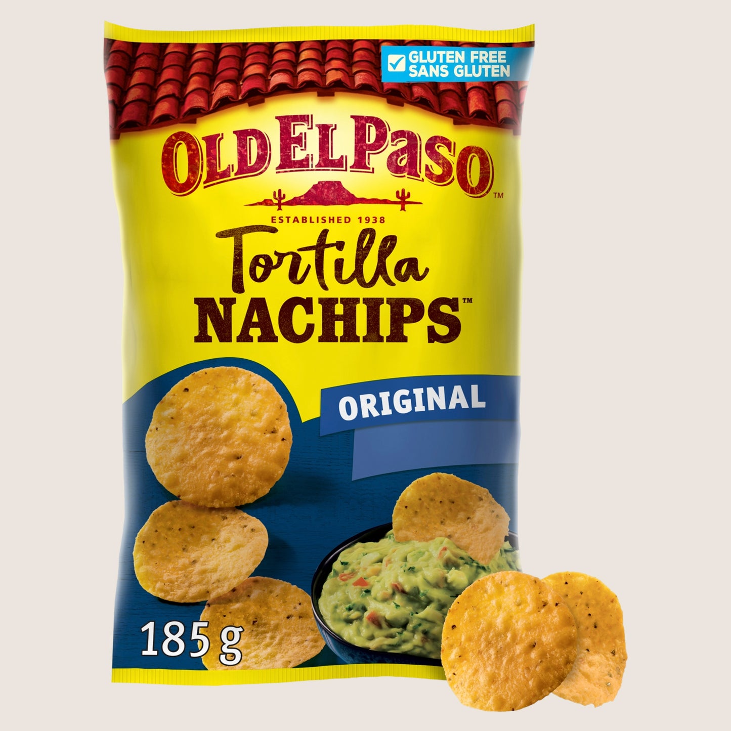 Old El Paso Original Gluten Free Tortilla Nachips Gluten Free 185g