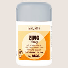 ASDA Immunity Zinc 15mg 90 Tablets