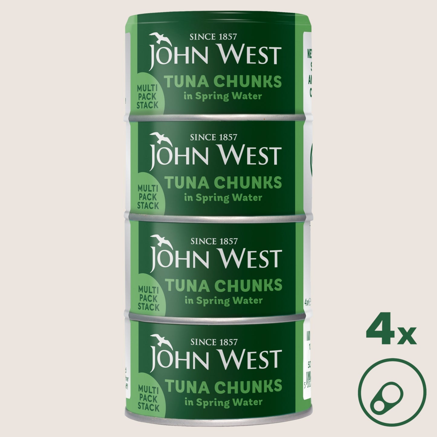 John West Tuna Chunks in Spring Water 4x125g