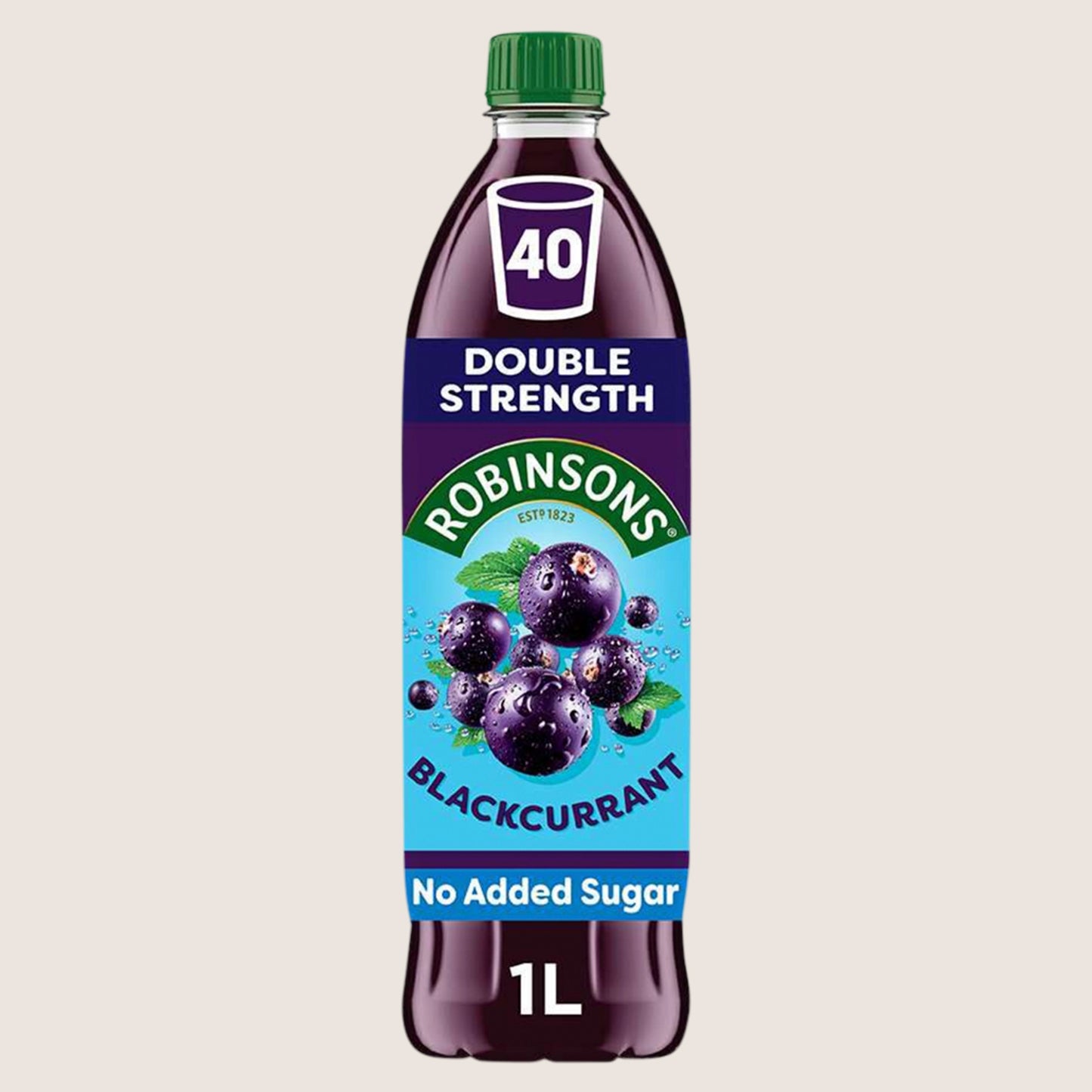 Robinsons Blackcurrant Double Strength Squash No Added Sugar 1L