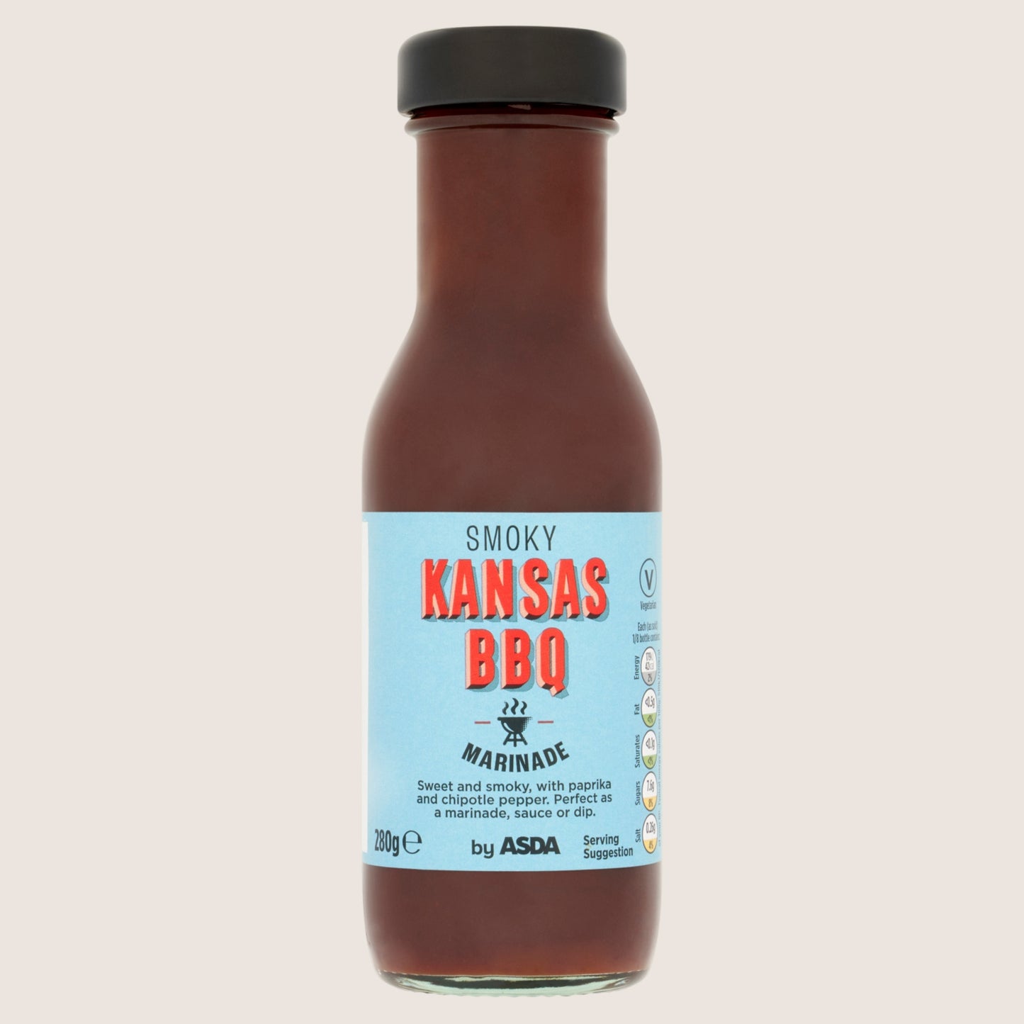 ASDA Smoky Kansas BBQ Marinade No Artificial Additives 280g