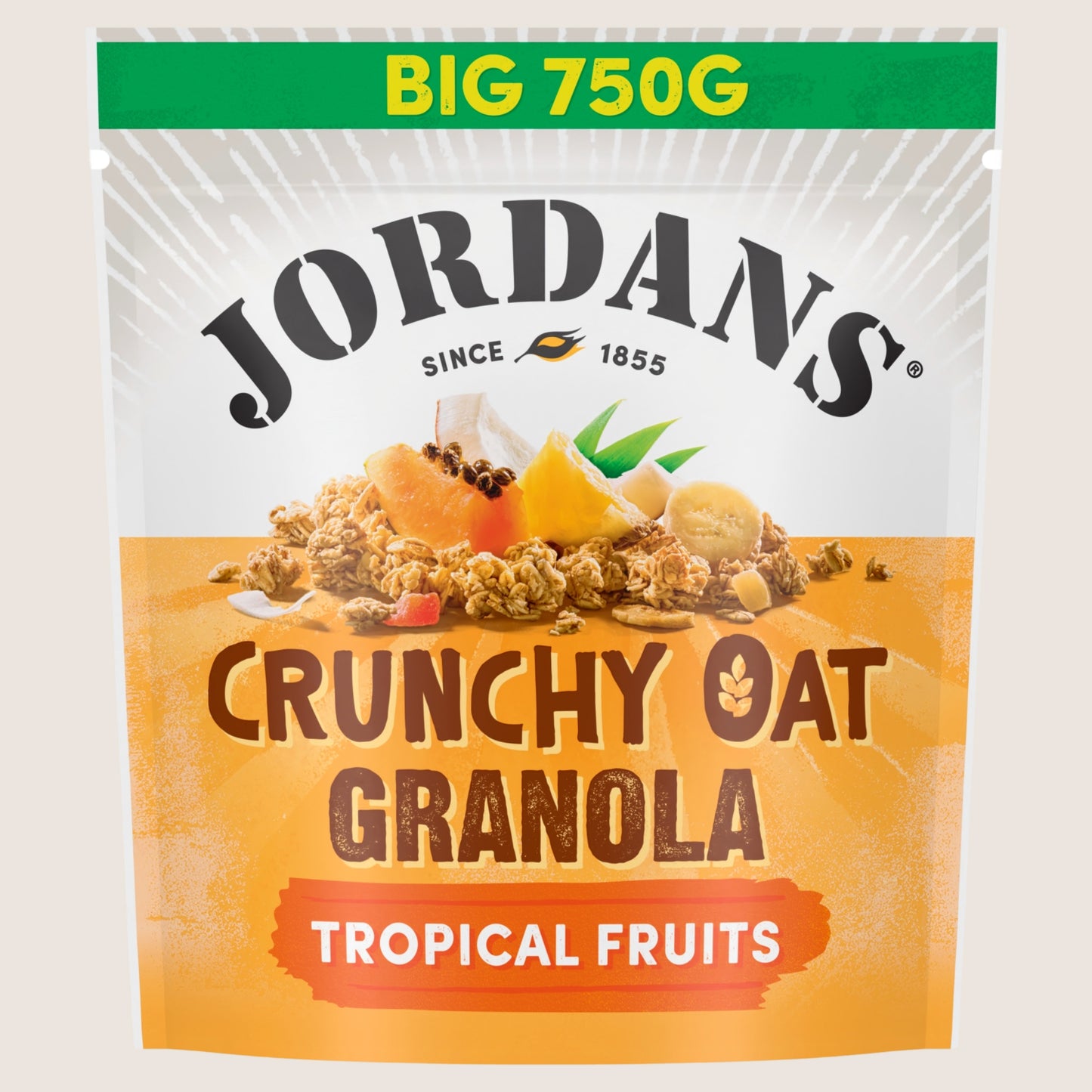 Jordans Crunchy Oat Granola Tropical Fruits Breakfast Cereal Wholegrain 750g