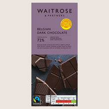 Waitrose Belgian Dark Chocolate 72% Pure Indulgence 180G