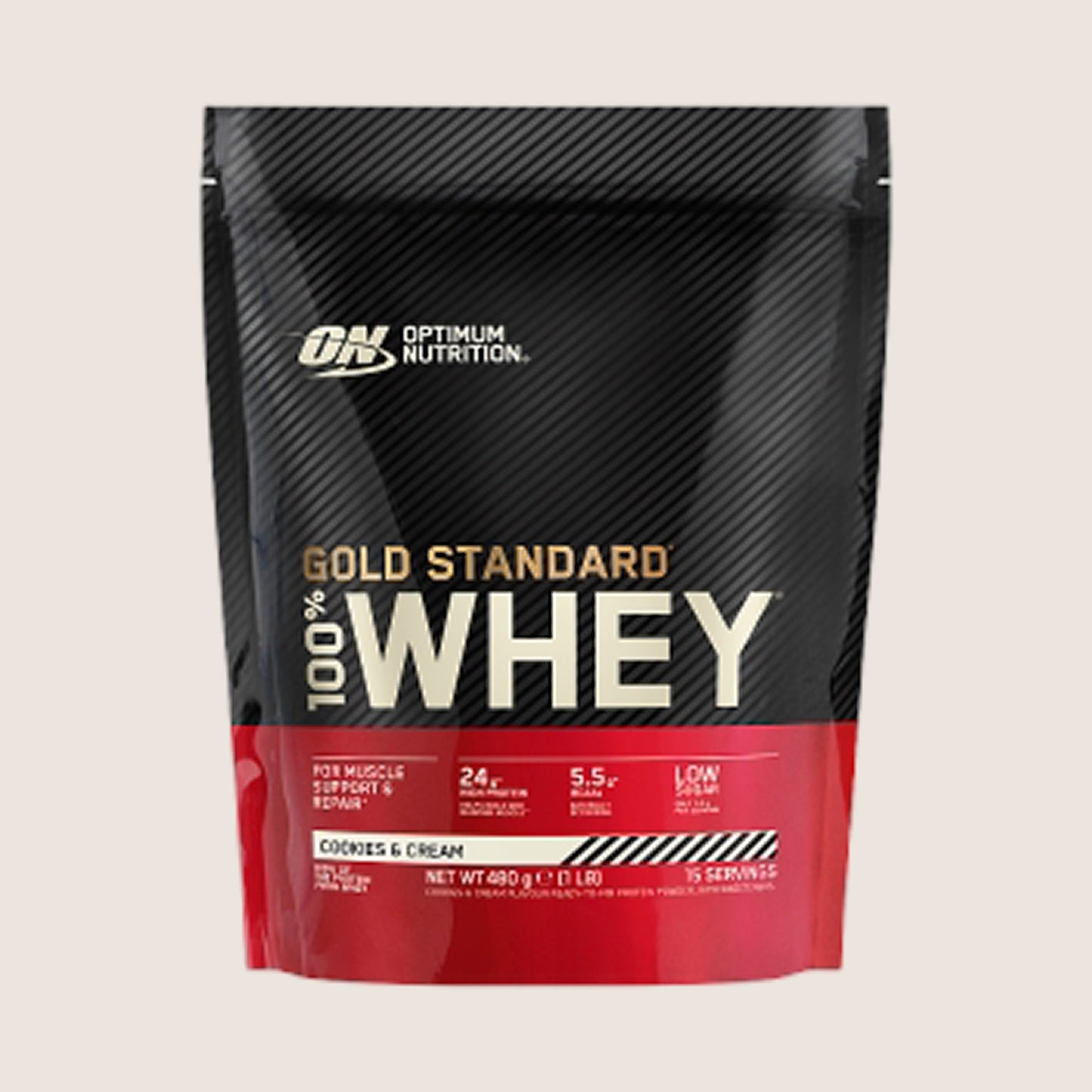 Optimum Nutrition 100% Gold Standard Whey Protein Powder Cookies & Cream 15 servings