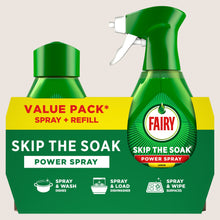 Fairy Skip the Soak Dish Power Spray + Refill Lemon 2x500ml 500ml