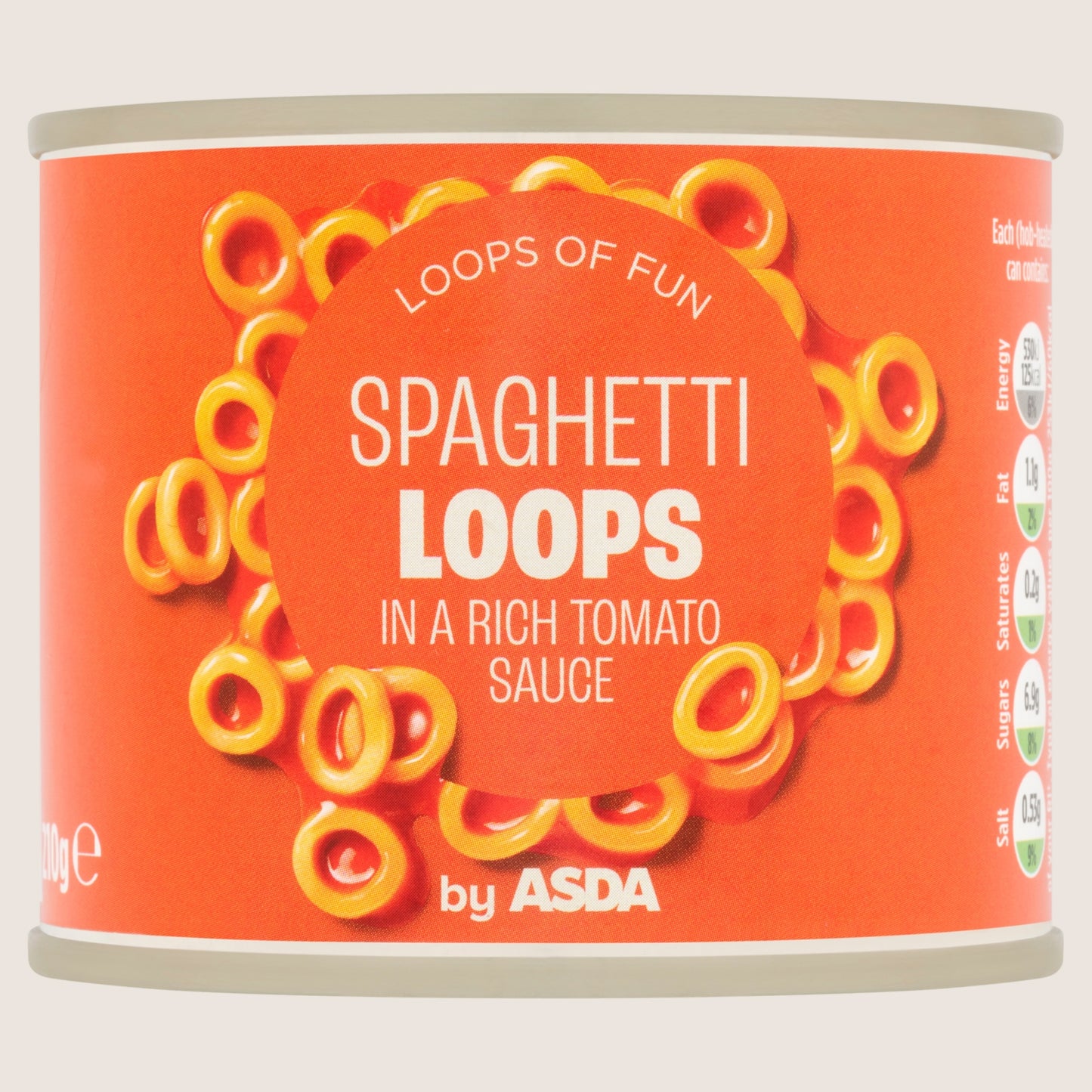 ASDA Spaghetti Loops No Artificial Additives 210g
