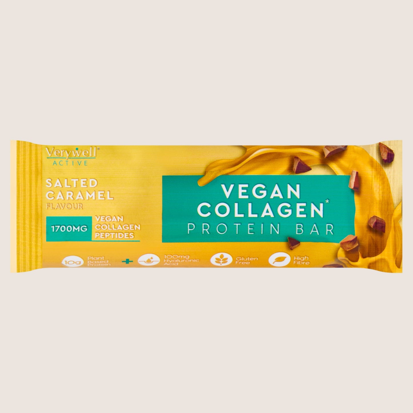 Verywell Active Vegan Collagen Protein Bar Salted Caramel Flavour