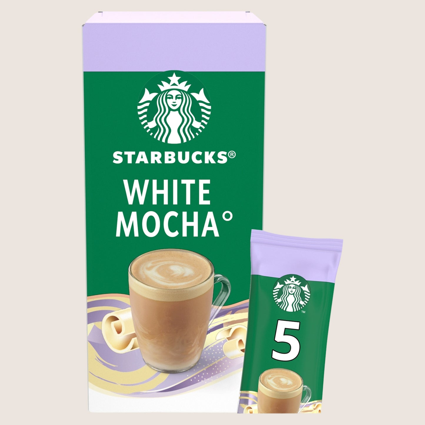 Starbucks White Mocha Instant Coffee Sachets No Artificial Additives 5 x 24g