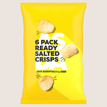 JUST ESSENTIALS by ASDA Pack Ready Salted Crisps No Artificial Additives 6 x 25g