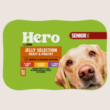 Hero by ASDA Hero Senior Dog Meaty & Poultry Jelly Selection Complete Nutrition 6 x 400g