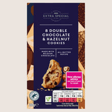 ASDA Extra Special Extra Special 8 Double Chocolate & Hazelnut Cookies Chocolate 200g