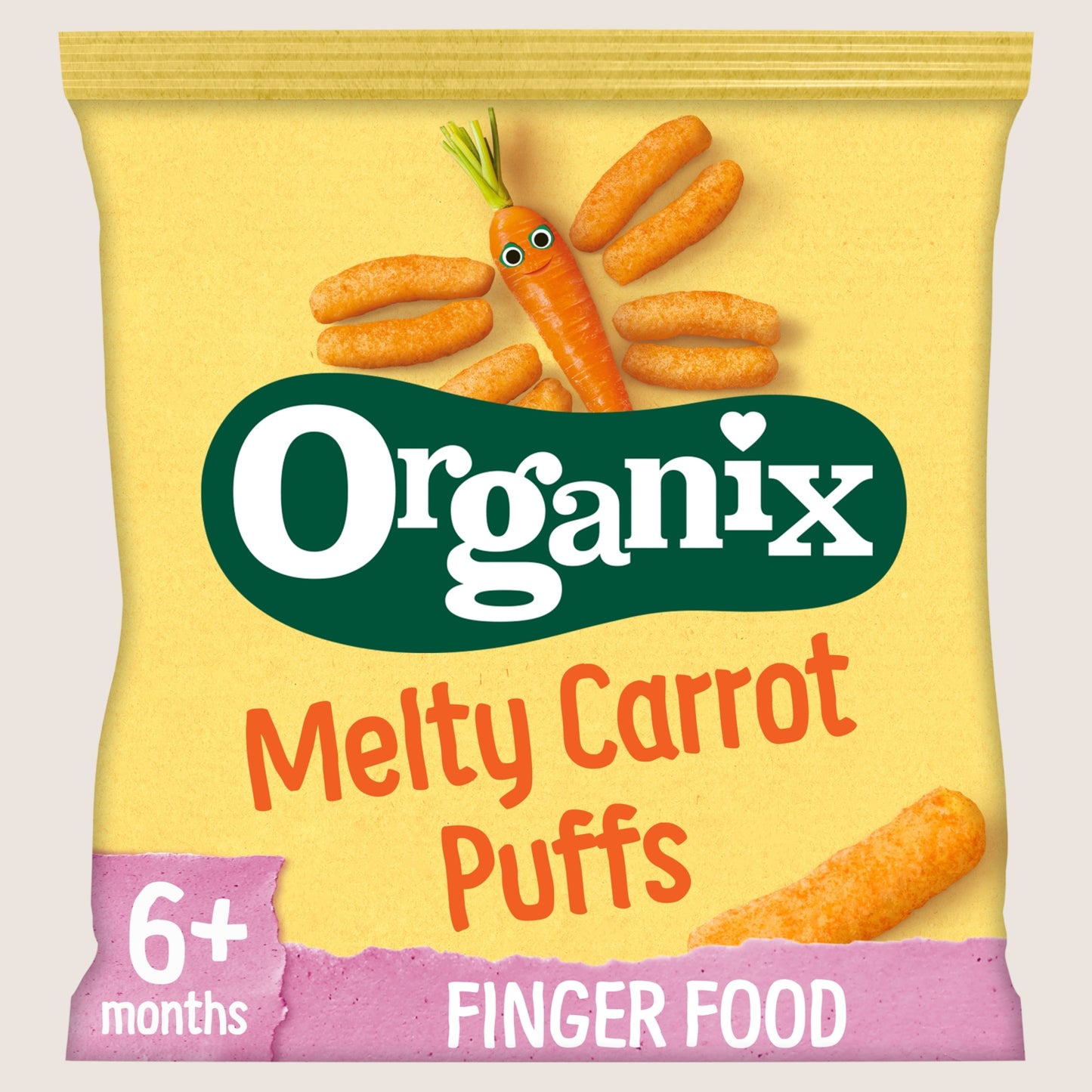 Organix Melty Organic Carrot Baby Snack Puffs 6 months+ 20g