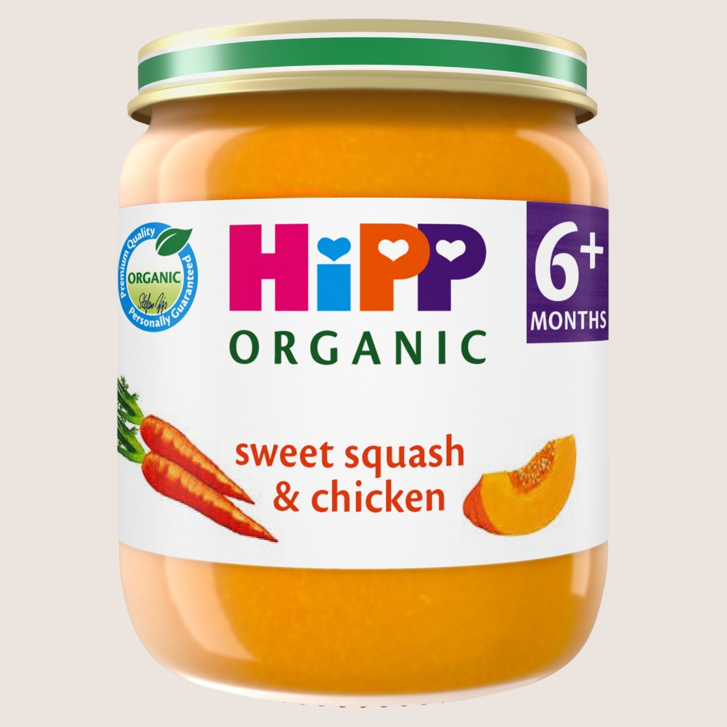 Hipp Organic Sweet Squash & Chicken Baby Food Jar 6+ Months 125g