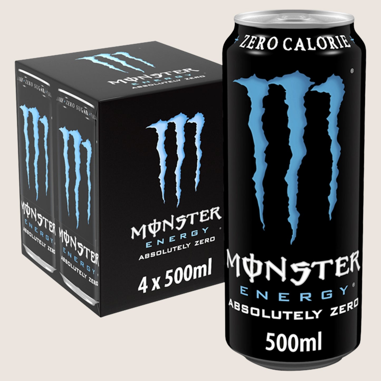 Monster Energy Drink Absolutely Zero Sugar 4 x 500ml
