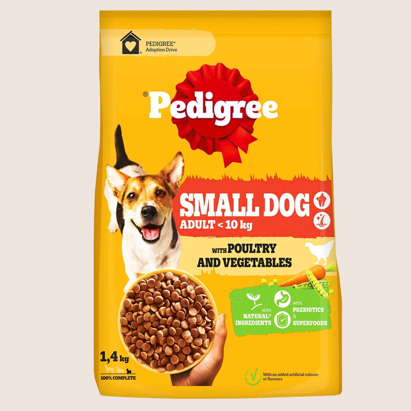 Pedigree COMPLETE™ Adult Small Dog Dry Food Poultry and Vegetables Complete Nutrition 1.4kg
