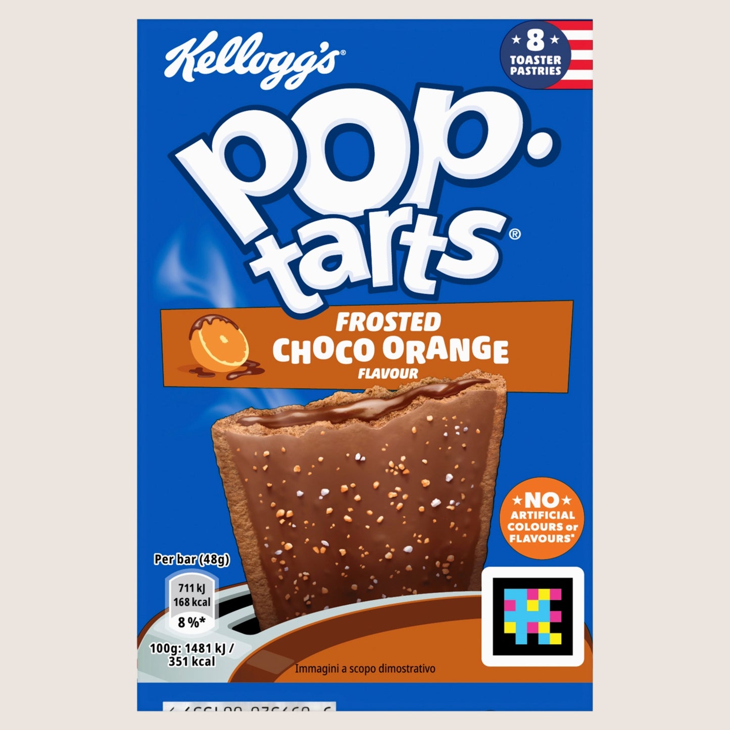Kellogg's Pop Tarts Choco Orange flavour pastry snacks Vitamin Fortified 8x48g
