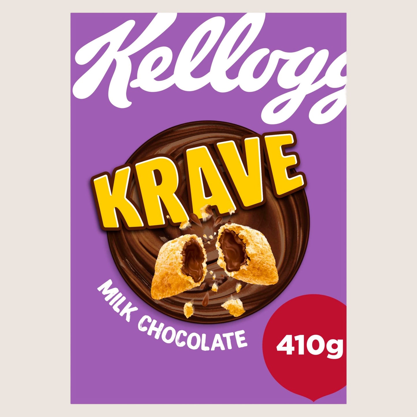 Kellogg's Krave Milk Chocolate Breakfast Cereal Vitamin Fortified 410g