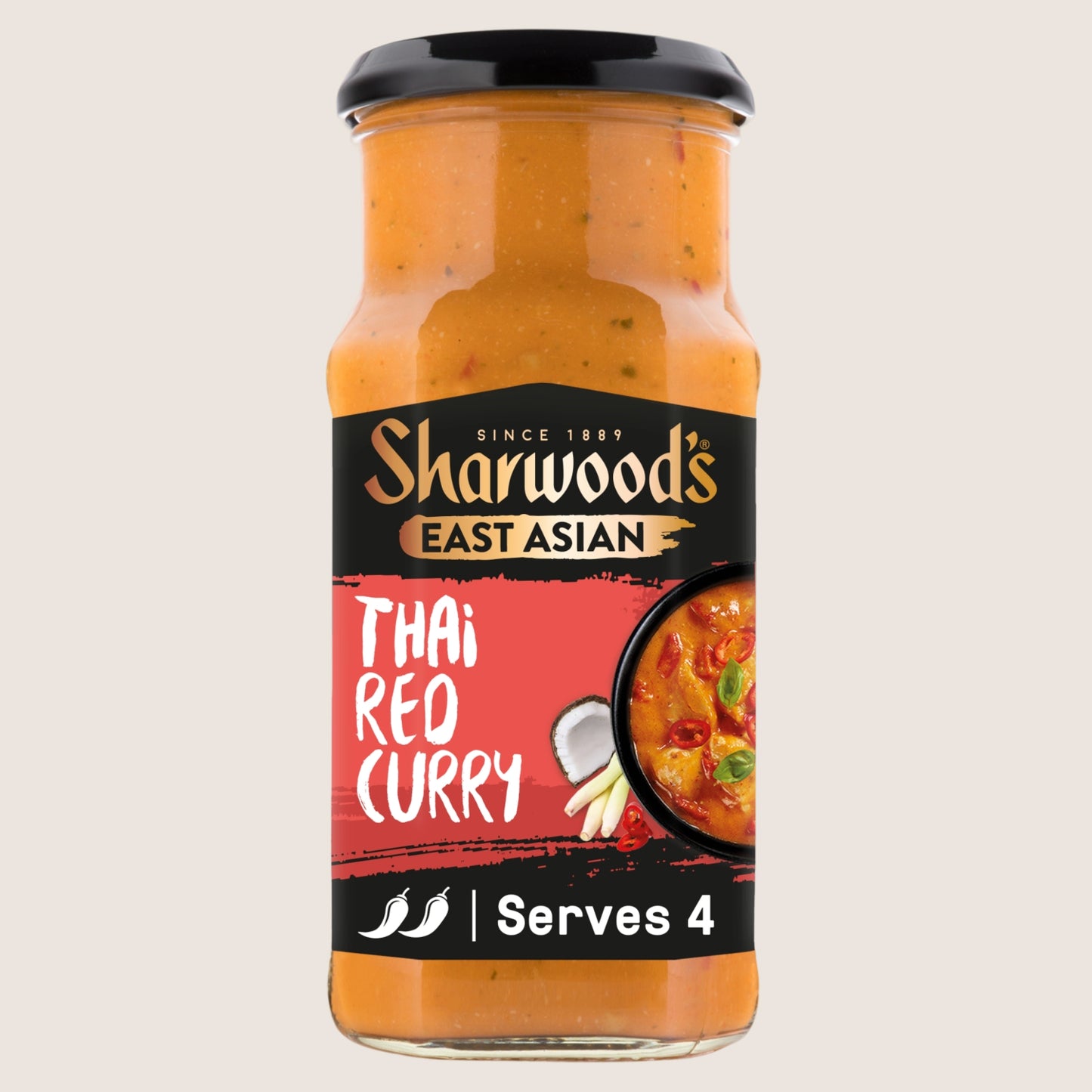 Sharwood's East Asian Thai Red Curry Cooking Sauce No Artificial Additives 415g
