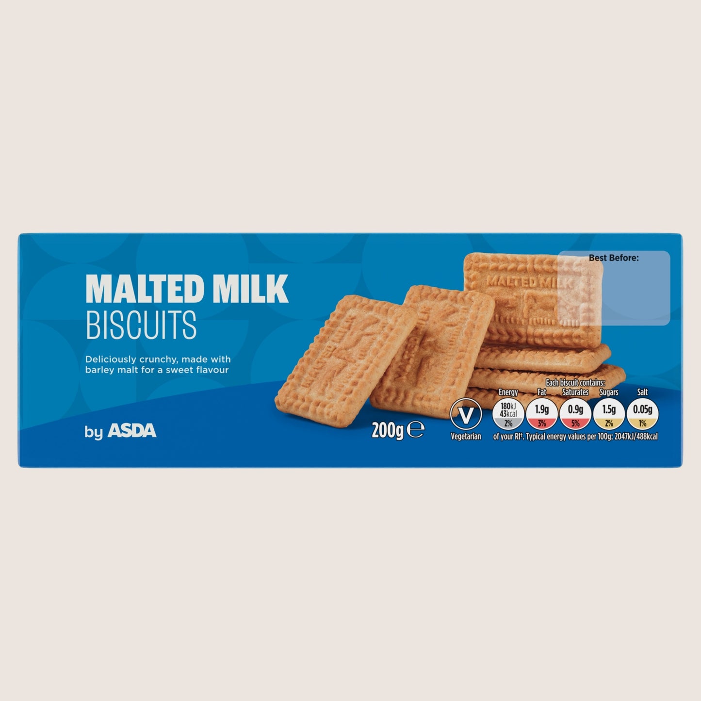 ASDA Malted Milk Biscuits Free From Artificial Additives 200g