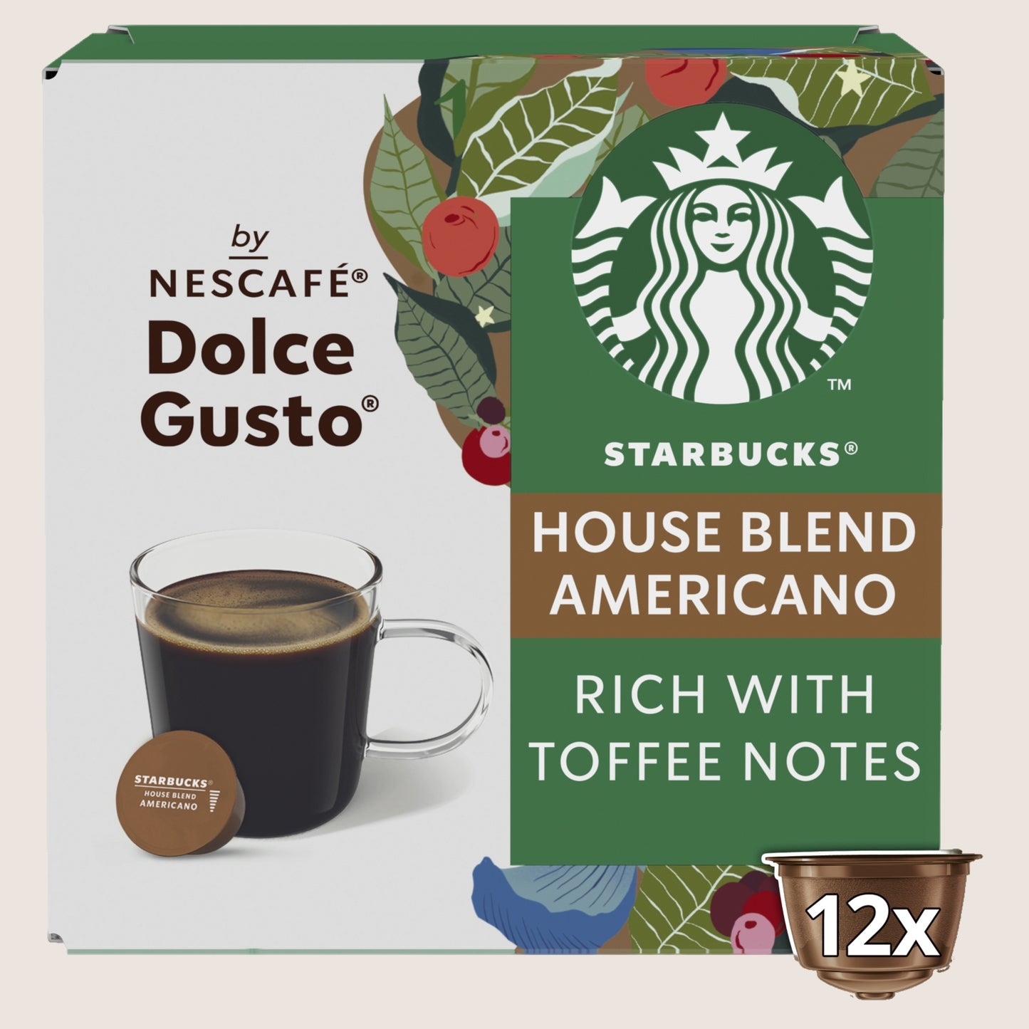 Starbucks ® Americano House Blend By Nescafé Dolce Gusto, Coffee Pods x12 No Artificial Additives
