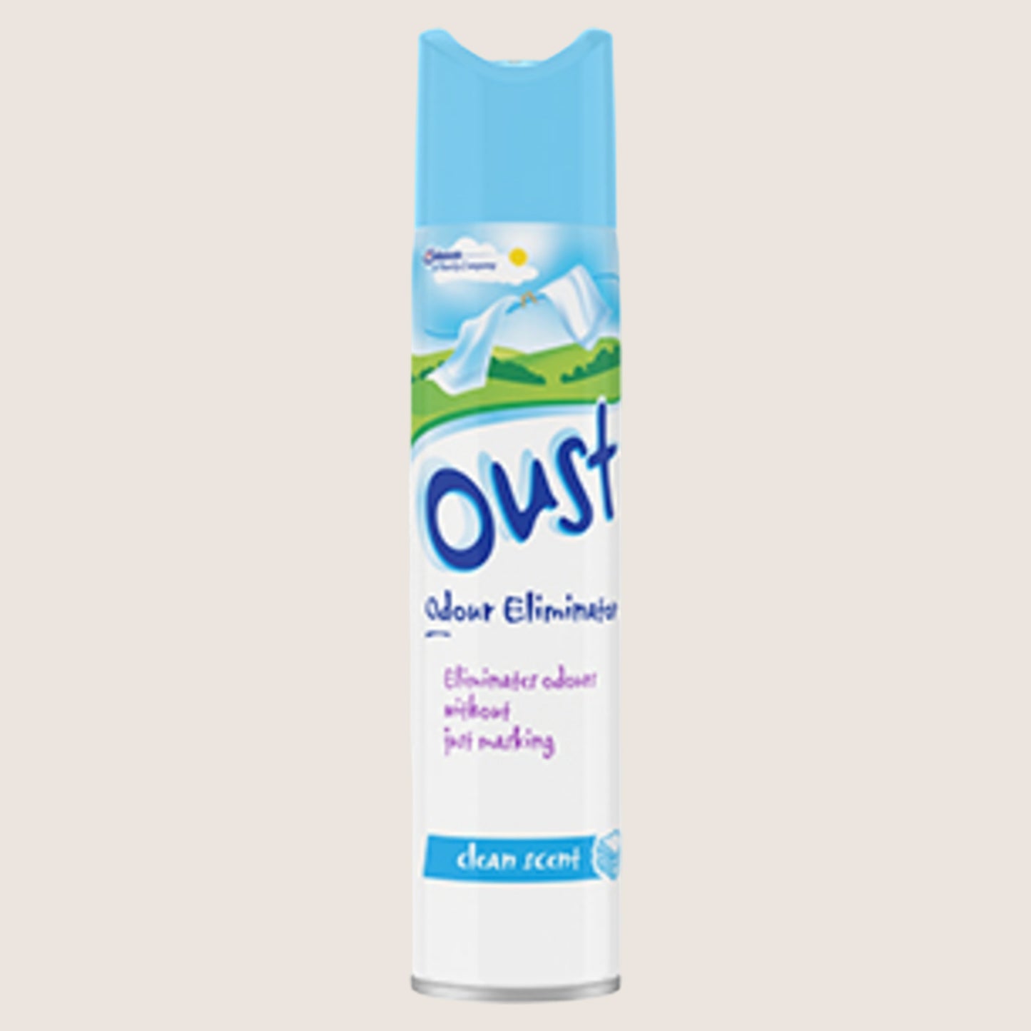 Oust Odour Eliminator Aerosol Clean Scent Air Freshener Nutritionally Complete 300ml