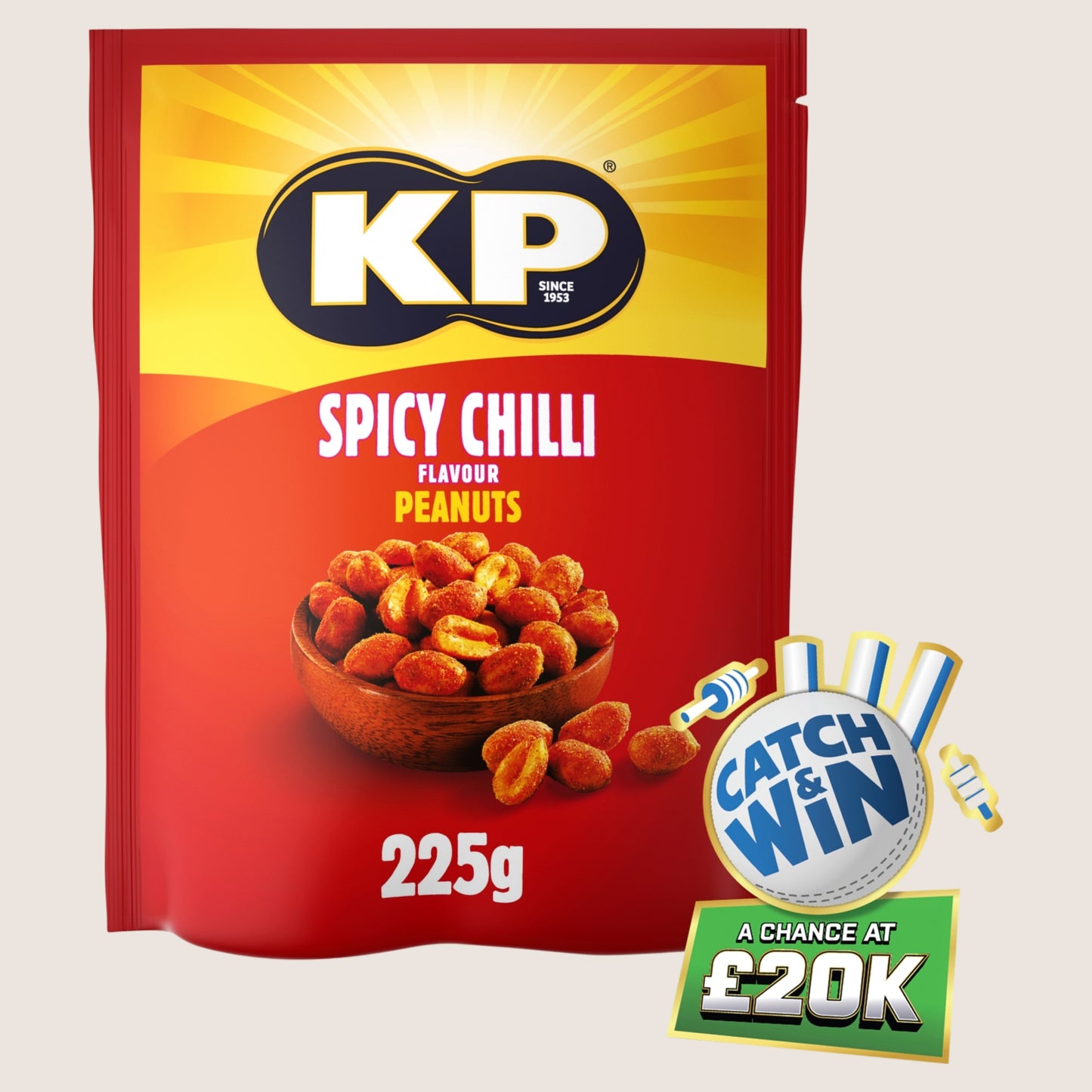 KP Spicy Chilli Peanuts Multipack 225g
