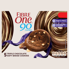 Fibre One 90 Calorie Triple Chocolate Soft Baked Cookies Chocolate 5 x 24g