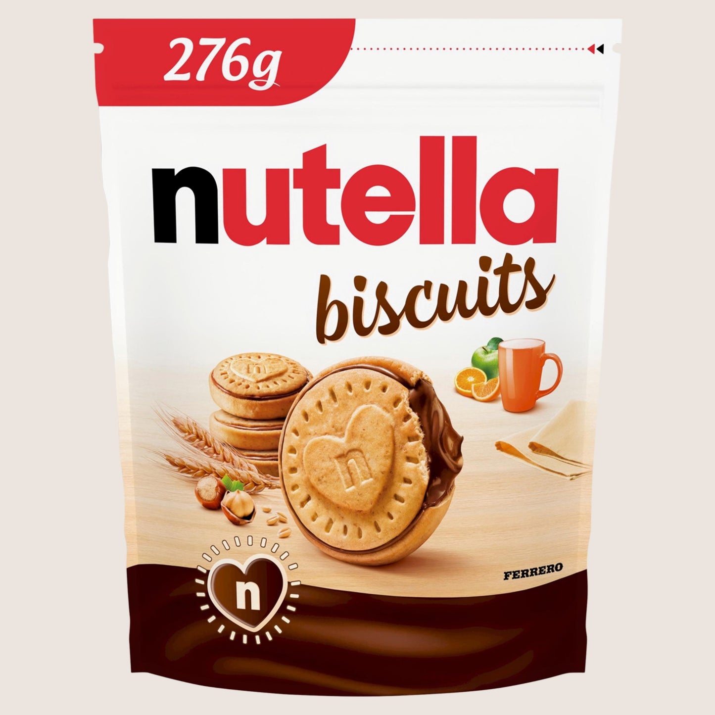 Nutella 20 Pieces - Crunchy Biscuits filled with Nutella Free From Artificial Additives 276g