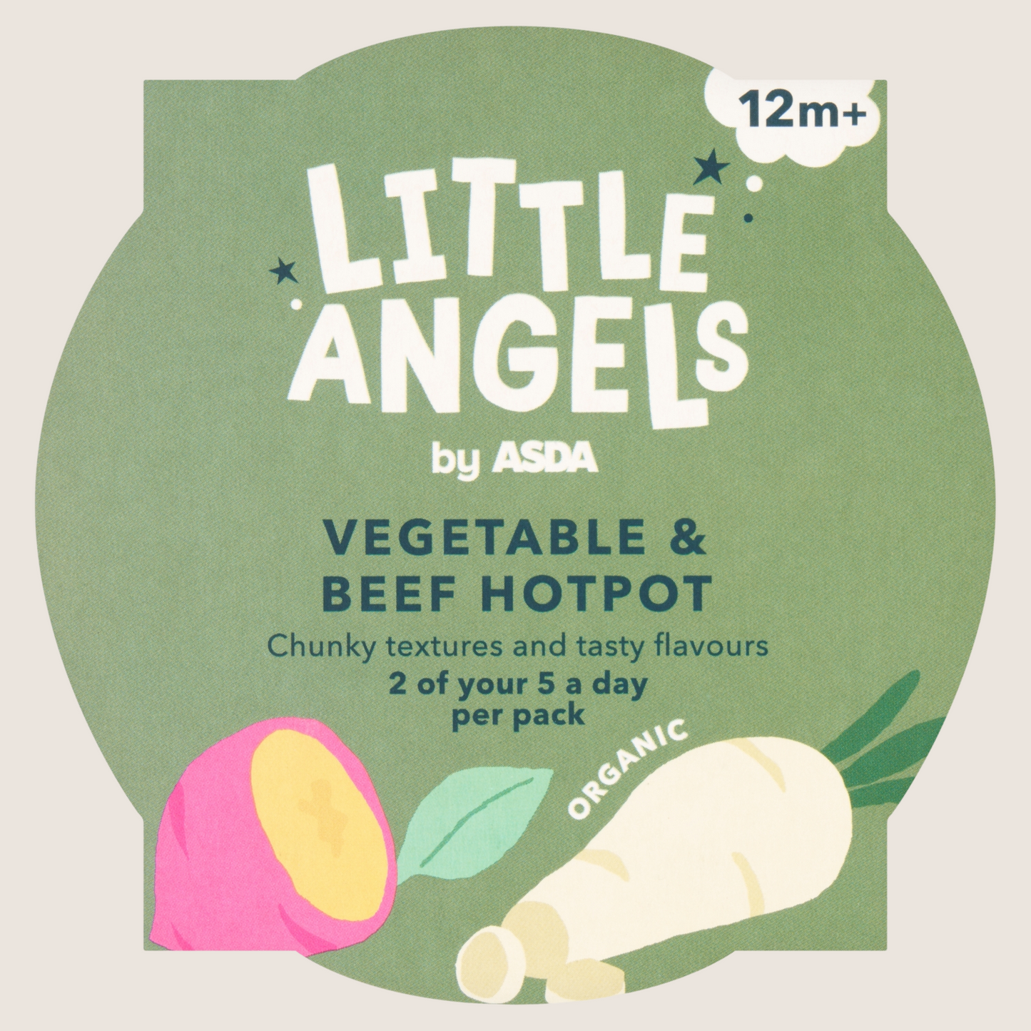 LITTLE ANGELS by ASDA Organic Vegetable & Beef Hotpot 12m+ 200g