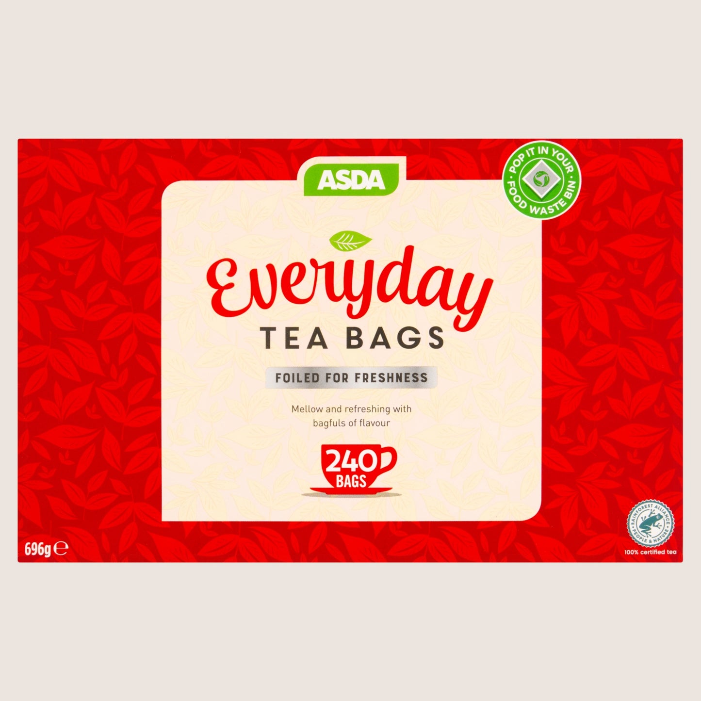 ASDA Everyday 240 Tea Bags Rainforest Alliance Certified 696g