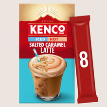 Kenco Iced Hot Salted Caramel Latte Instant Coffee Sachets x8 No Artificial Additives