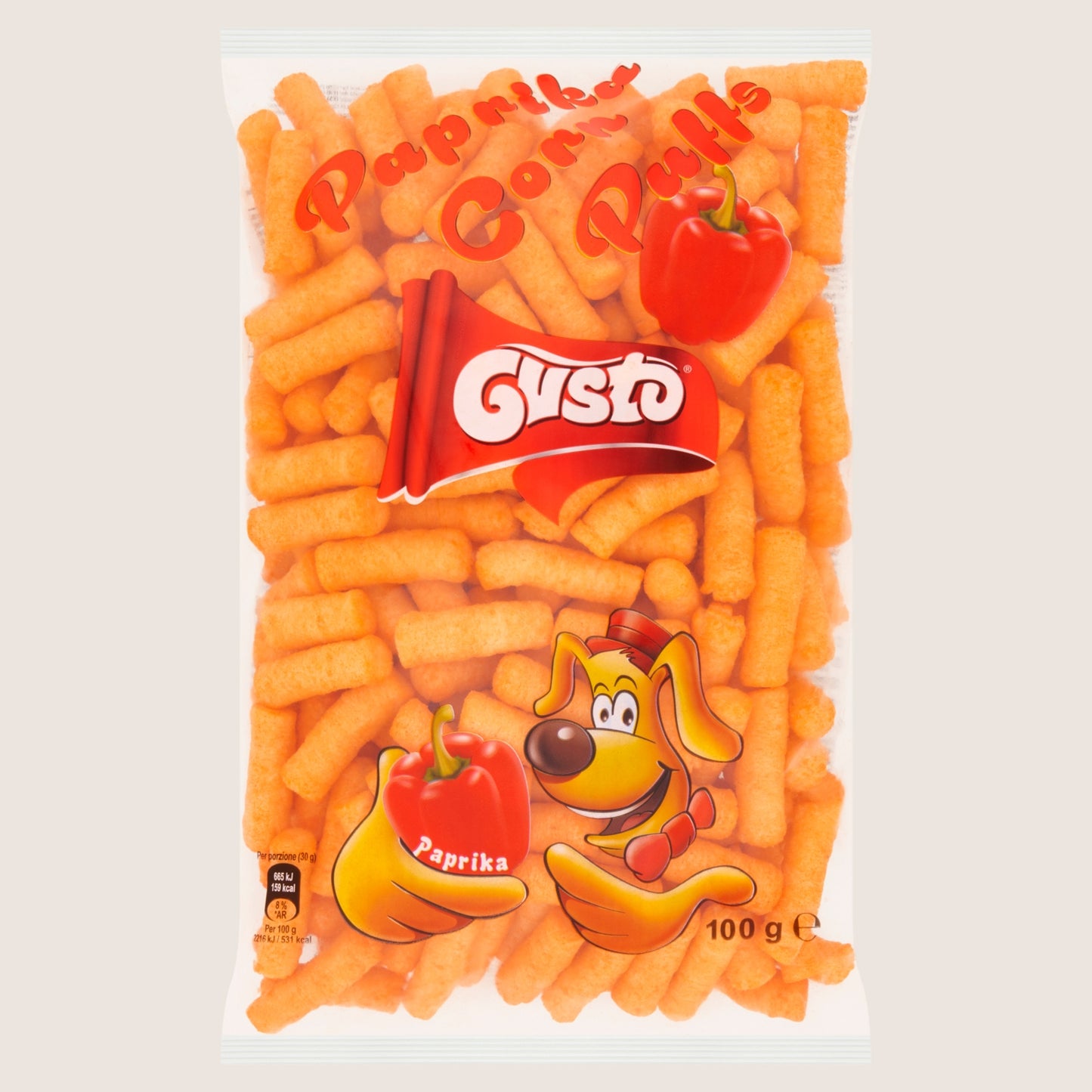 Gusto Paprika Corn Puffs Multipack 100g