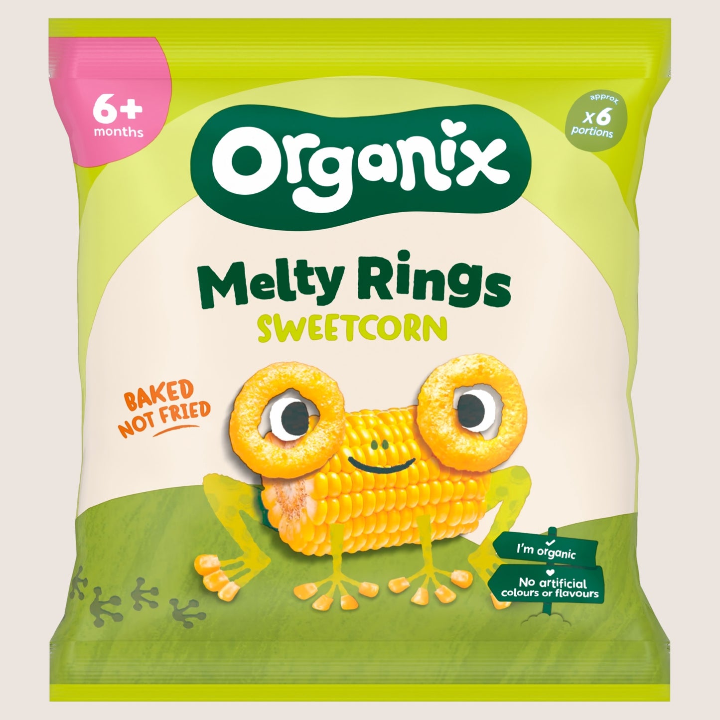 Organix Melty Organic Sweetcorn Rings Baby Snack Puffs 6 months+ 20g
