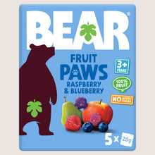 BEAR BEAR Little Paws Raspberry and Blueberry 2+ years Gluten Free 5x20g